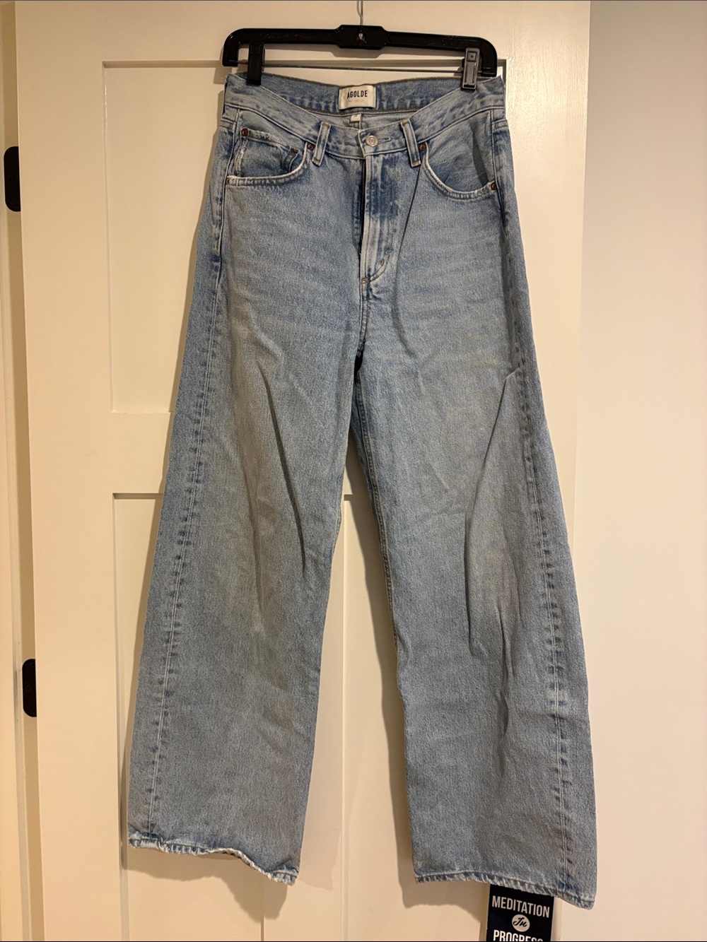 Agolde Light Blue Women's Wide Leg Jeans